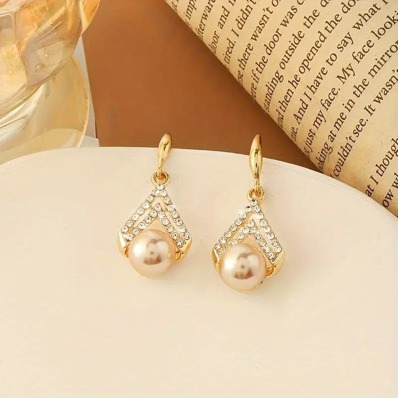 Fashion Water Drop Pearl Earrings - Trendy All-Match Accessories