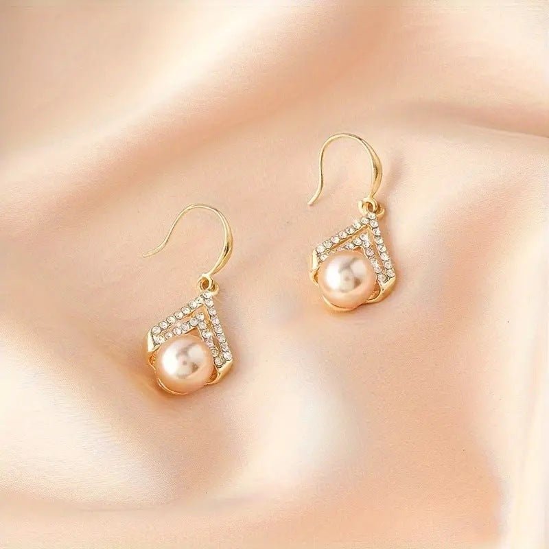 Fashion Water Drop Pearl Earrings - Trendy All-Match Accessories