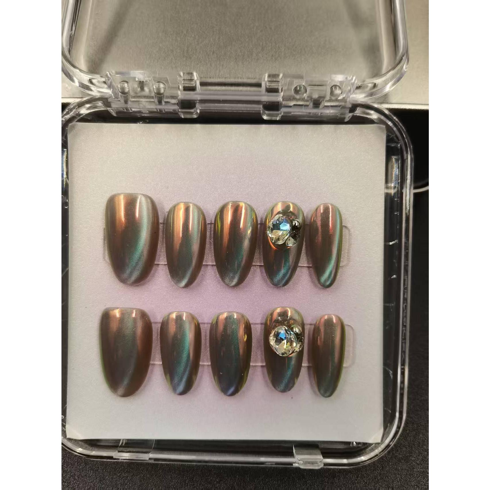 1053- Handmade press on nails fake nails removable Handmade Drawing Nails