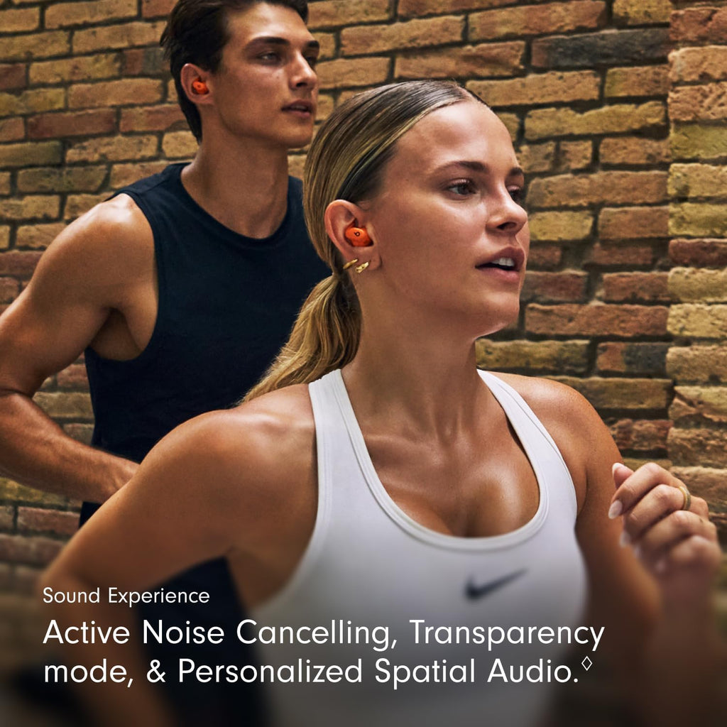 Beats - Powerbeats Fit - Wireless Noise-Cancelling Workout Earbuds with Ultimate Secure Fit, IPX4, Up to 30H of Battery Life & Charging case, Compatible with Apple & Android - Spark Orange