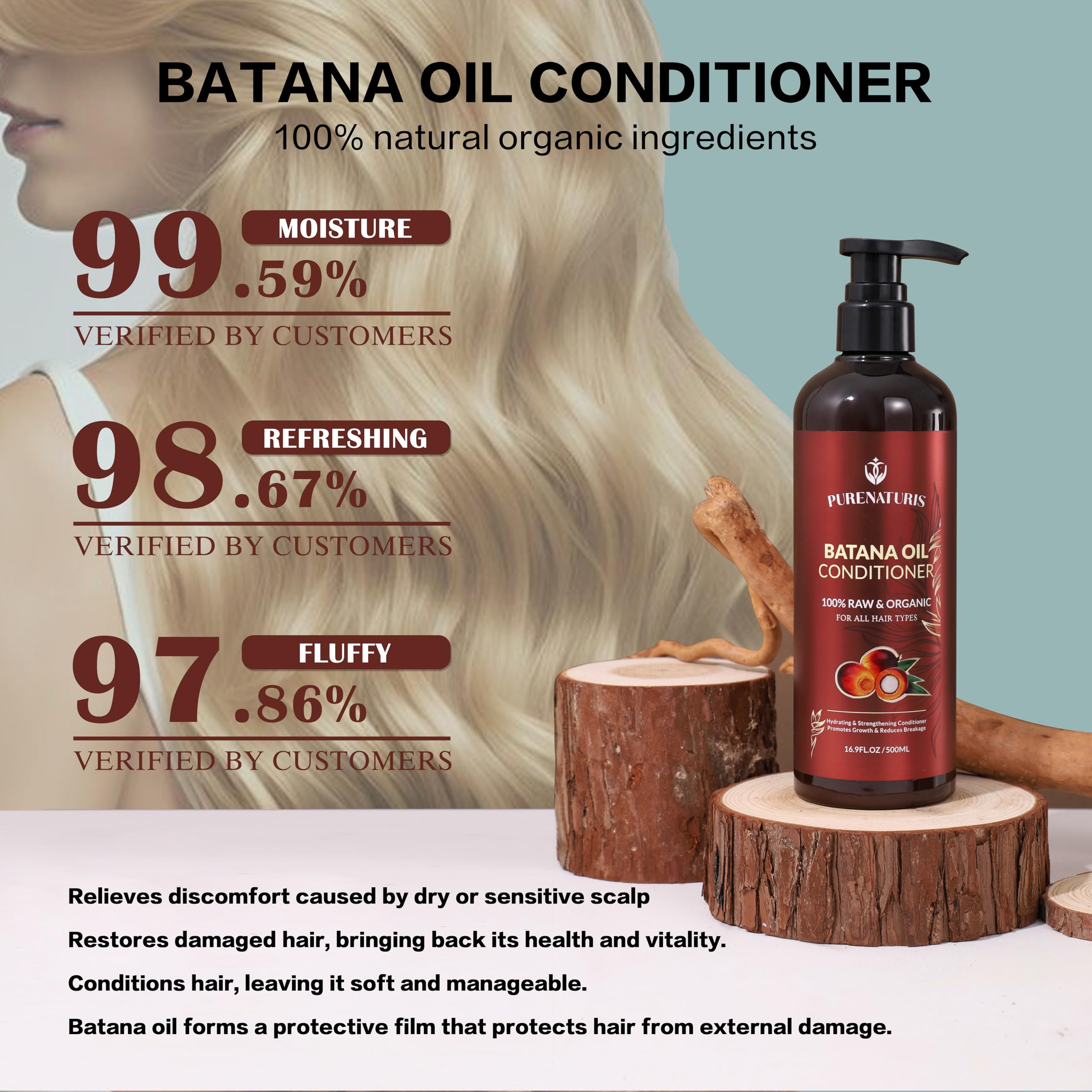 100% Natural Raw Organic Batana Oil Sulfate-Free Complete Hair Growth , Anti-Hair Loss & Repair System Kit – Shampoo, Conditioner, Hair Mask, & Leave-In Spray | Thickness & Prevents Loss for Men Women