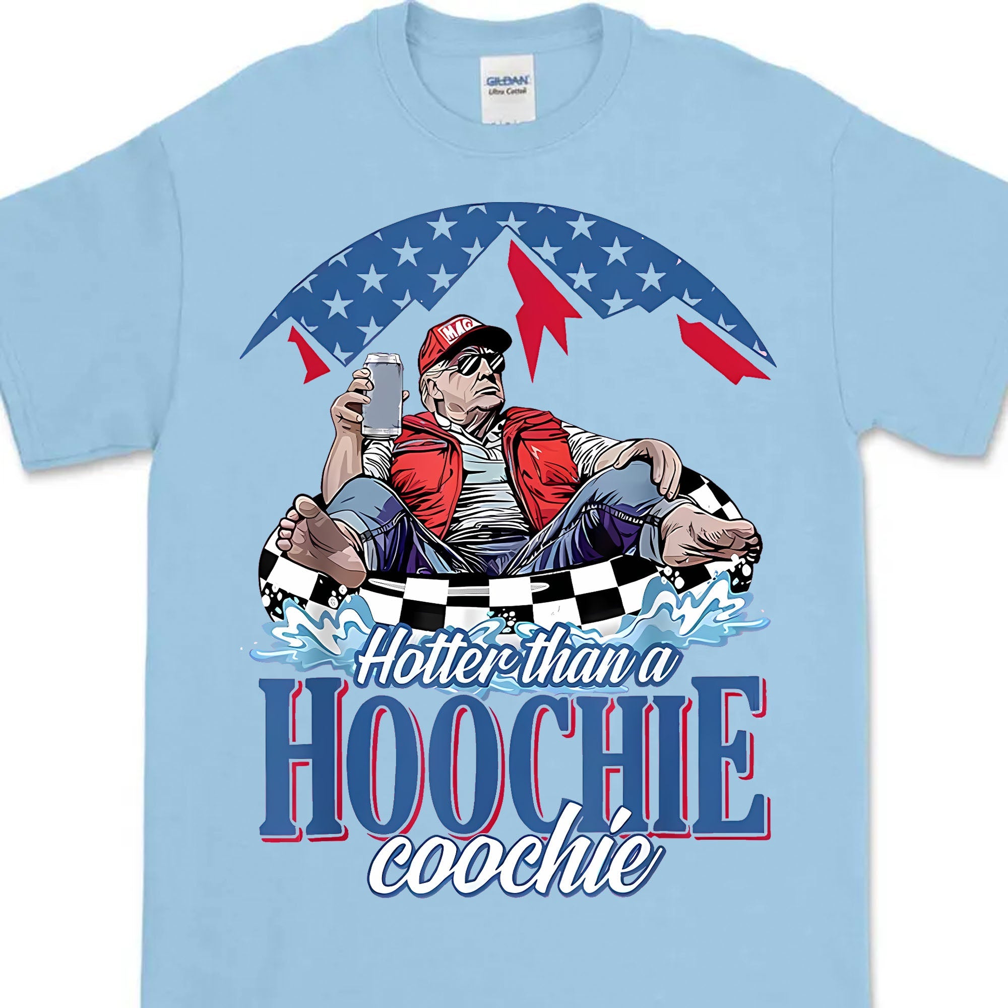 Hotter Than A Hoochie Trump Coochie Shirt | President Trump Summer Vibes T-Shirt | Patriotic Gift For Trump Supporters 682566 - GOP