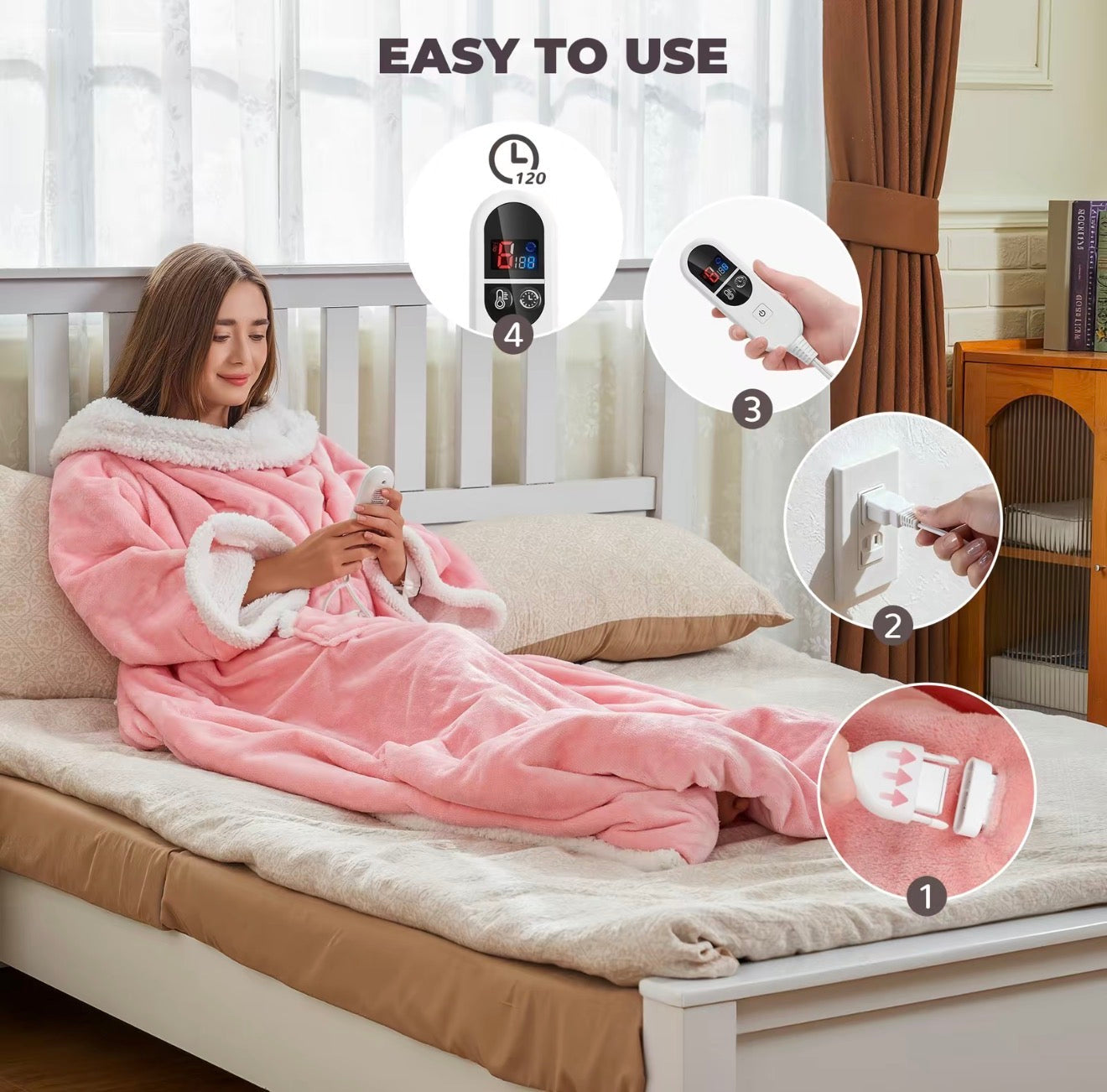 CozyNest Heated Wearable Blanket