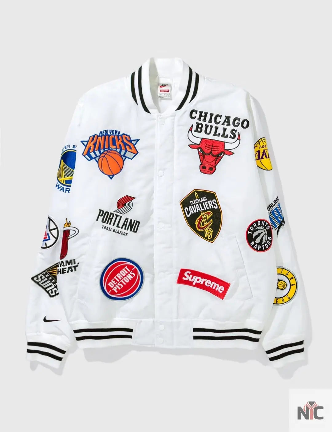 Supreme X Nike NBA Teams Logo Varsity Jacket