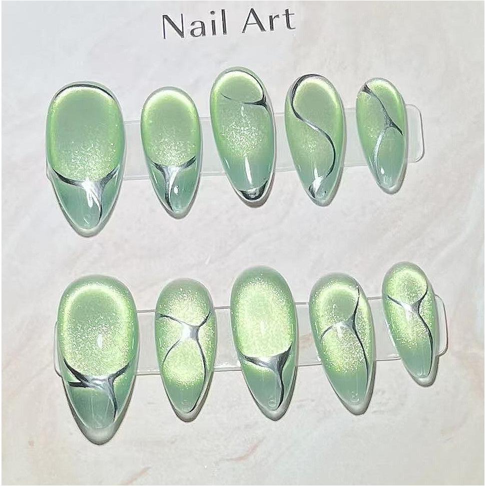 1075 Handmade Nail Wear Nail Art Reusable Press on Nails False Nails