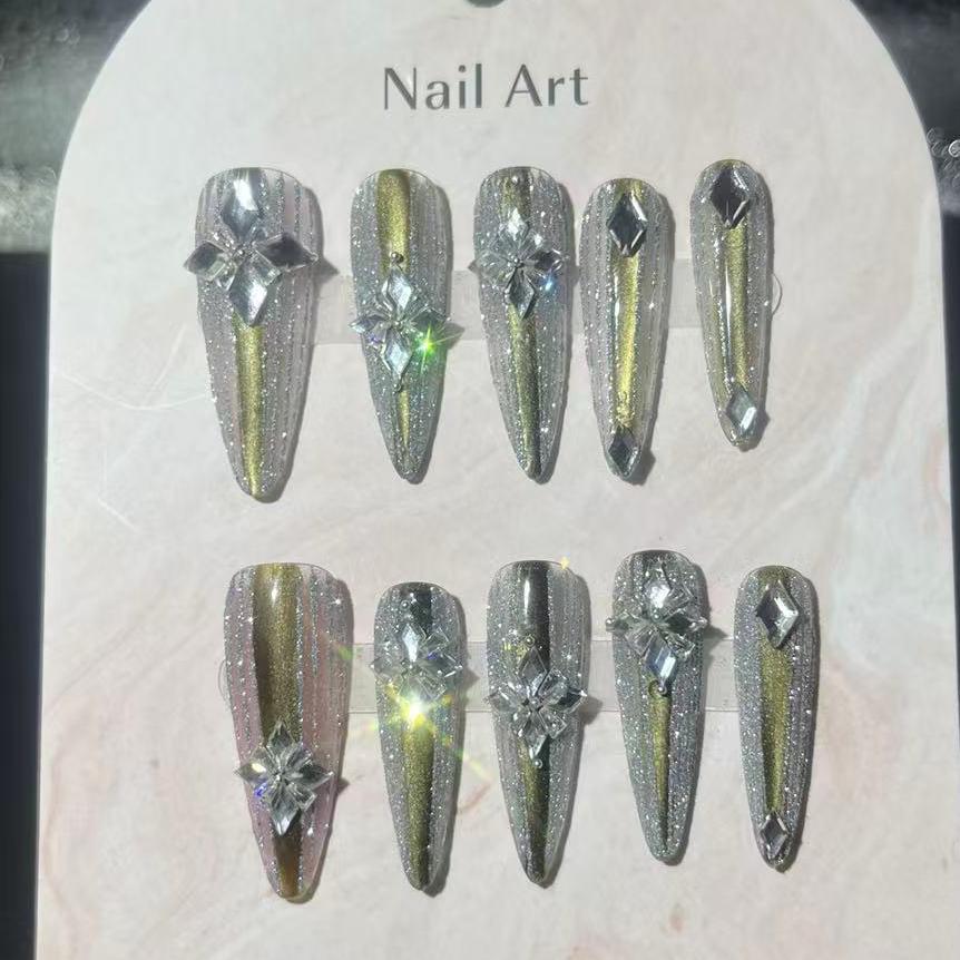 1062 Handmade Nail Wear Nail Art Reusable Press on Nails False Nails