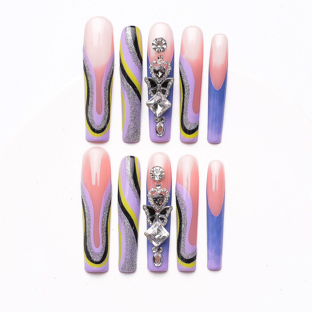 1068 Handmade Nail Wear Nail Art Reusable Press on Nails False Nails